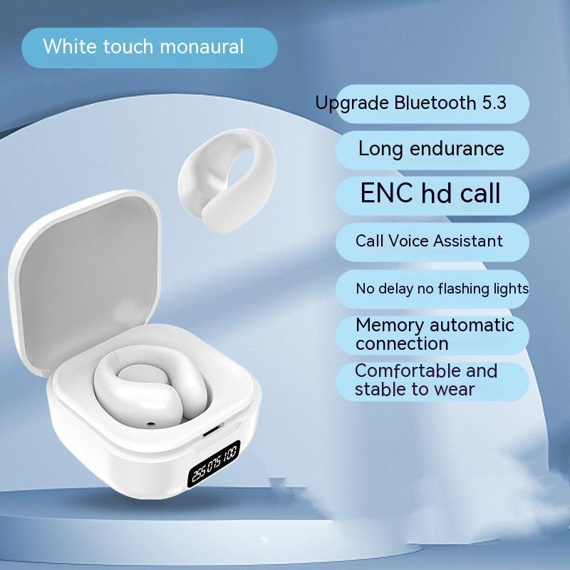 Bluetooth 5.3 LED Ear Clip Wireless Earbuds