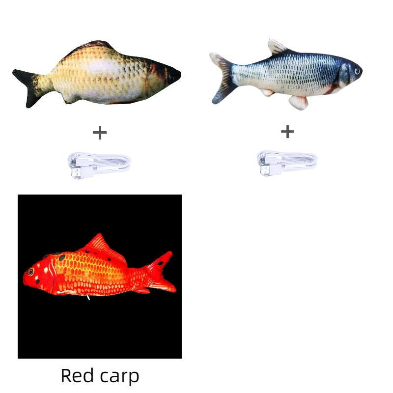 USB Flopping Fish Cat Toy – Rechargeable, Realistic & Safe for Solo Play