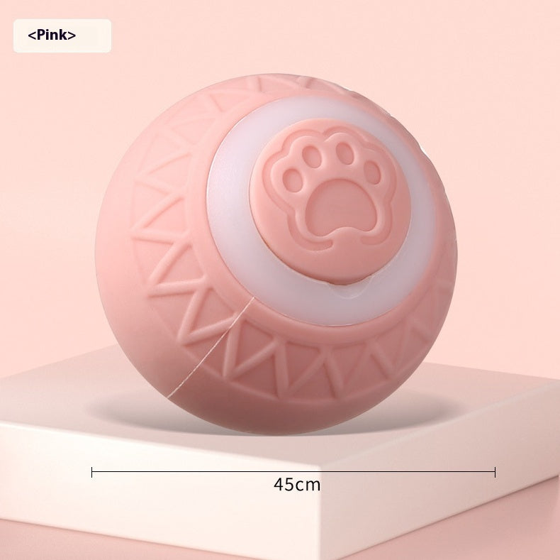Rechargeable Smart Cat Toy Ball – Auto-Rolling Silicone Toy for Indoor Cats