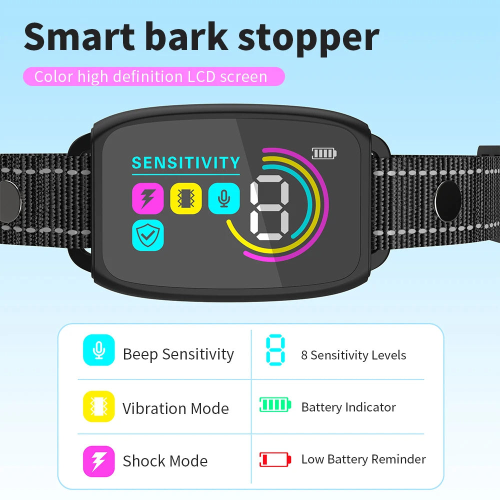 Smart Anti-Bark Dog Collar – AI-Powered Bark Control for All Dog Sizes