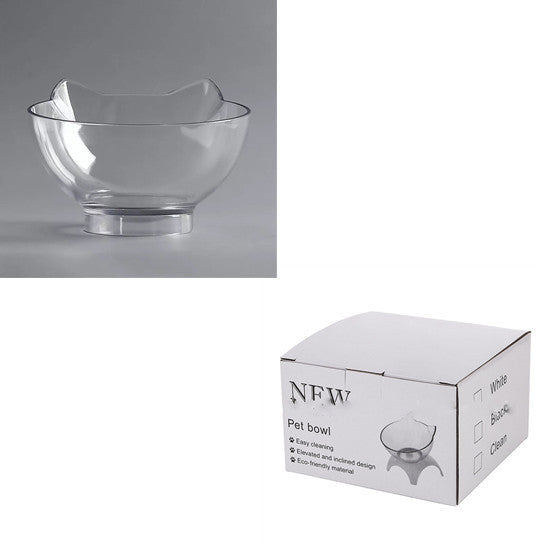 15° Tilted Cat Double Bowl – Ergonomic Elevated Feeder for Cats & Small Dogs – grooming kit