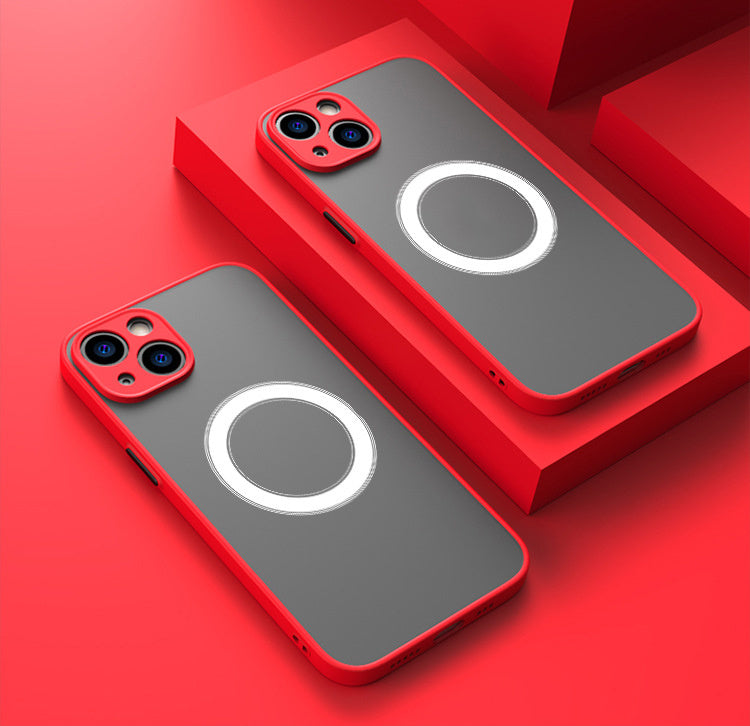 Magnetic iPhone Case – Slim Shockproof PC + TPU Cover with MagSafe Compatibility