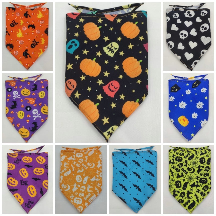 Tie-Dye Pet Bandana – Soft Polyester Dog & Cat Scarf