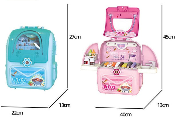 2-in-1 Toy Storage Backpack for Kids – Educational Organizer for Ages 4–6 – grooming kit