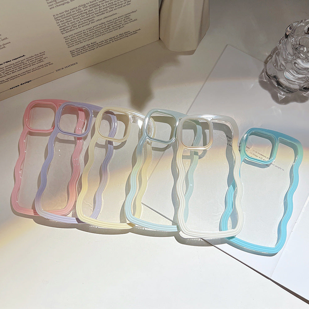 Wavy Edge TPU iPhone Case – Soft Protective Cover for iPhone 11–13 Series