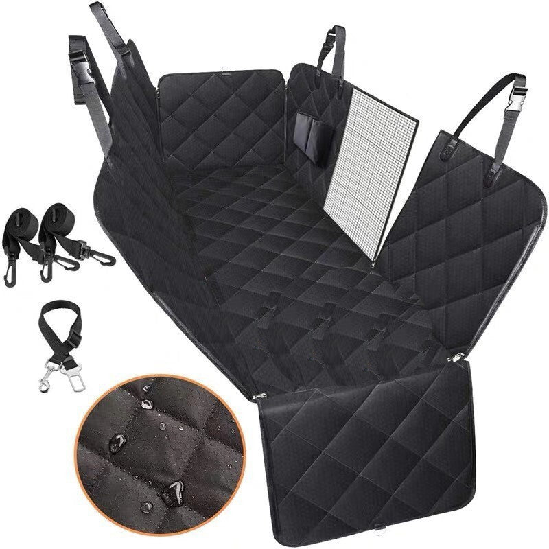 Waterproof Dog Car Seat Cover – Mesh Window, Anti-Slip, Universal Fit