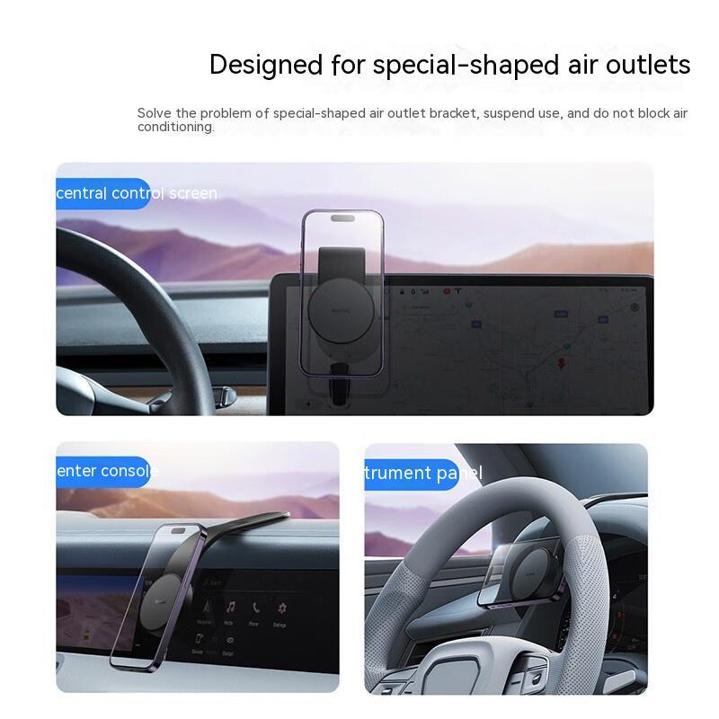 Magnetic Bendable Car Mobile Phone Holder Wireless Charger Phone Holder 15W Car Dash Mount Compatible With Phone - JEFF's Favorite Picks