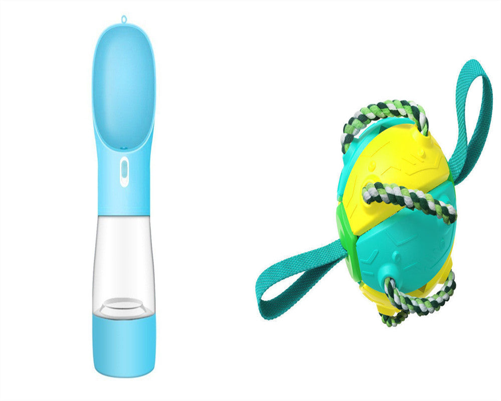 2-in-1 Transforming Frisbee Ball Toy for Dogs – Teething, Tug, Fetch & Water Play – grooming kit