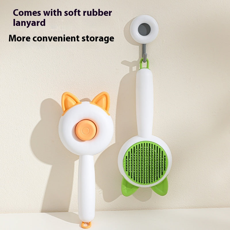 Pet Hair Removal Massage Comb – 2-in-1 Deshedding & Grooming Brush for Cats