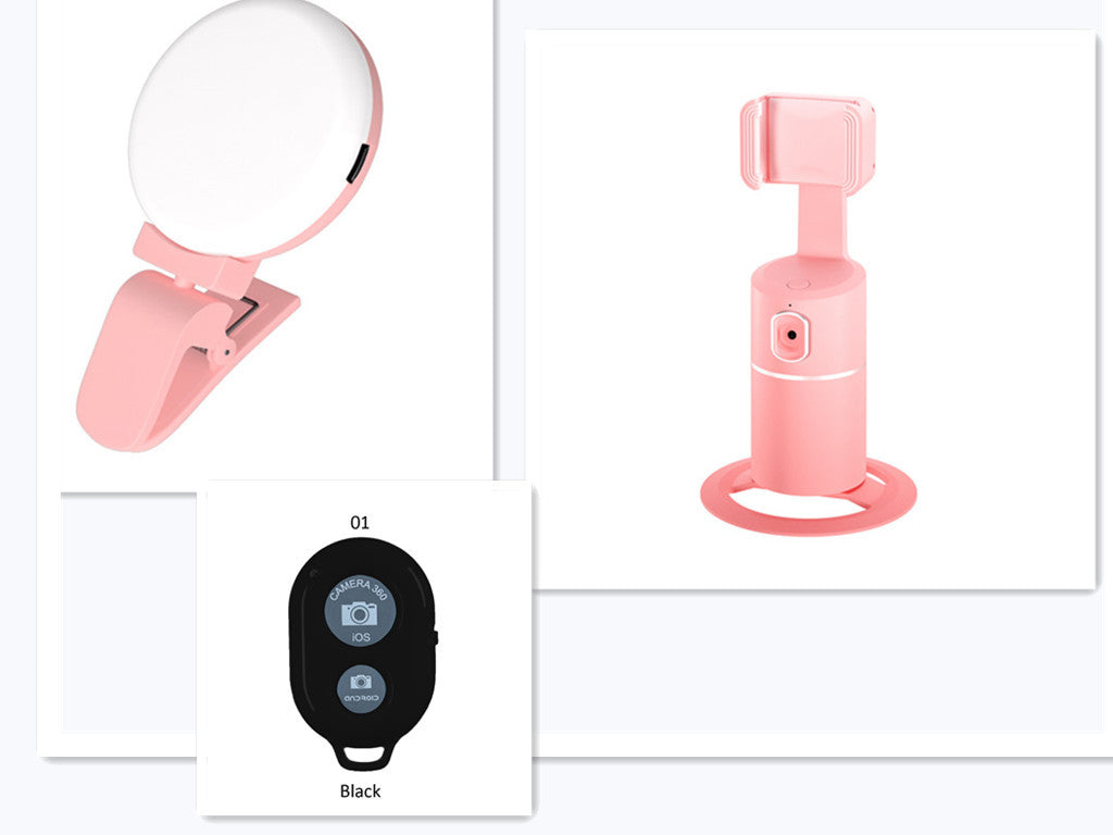 AI Face Tracking Phone Mount – 360° Auto-Tracking Stand for Live Streaming & Vlogging