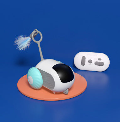Crazy-Joy Remote Control Cat Toy Car – 2 Modes, Auto & Manual, Obstacle Avoidance