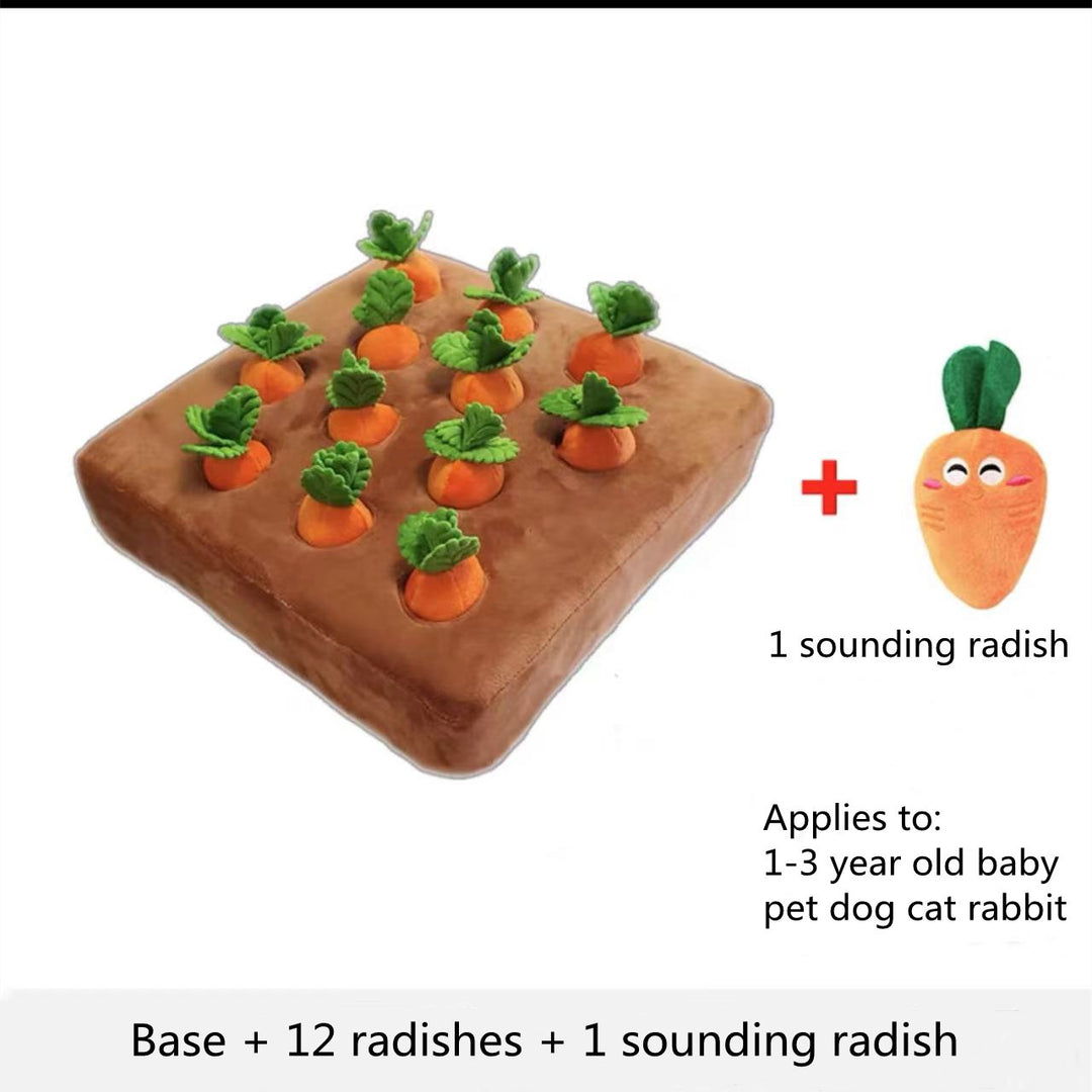 Interactive Carrot Pulling Snuffle Toy Mat for Dogs & Cats – IQ Training Play