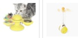 Rotating Windmill Cat Toy with Suction Cup – LED Ball & Catnip for IQ Play