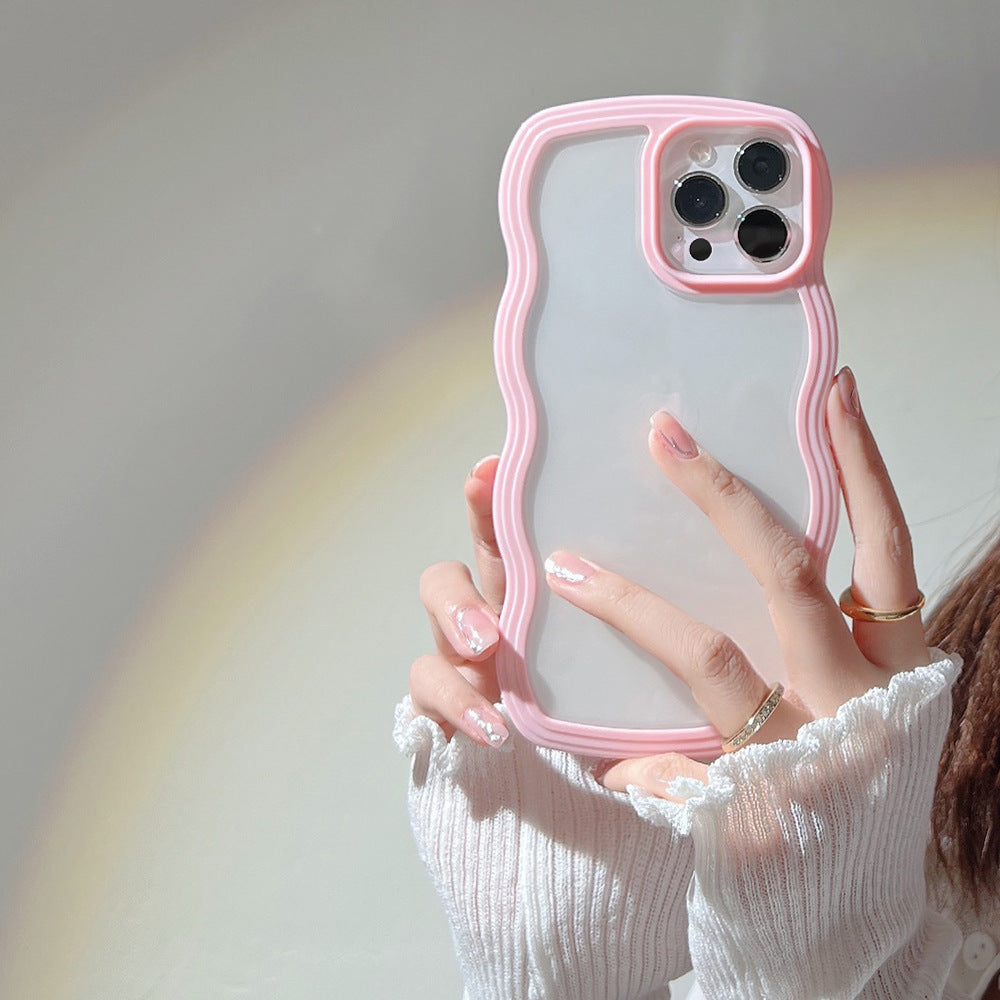 Wavy Edge TPU iPhone Case – Soft Protective Cover for iPhone 11–13 Series