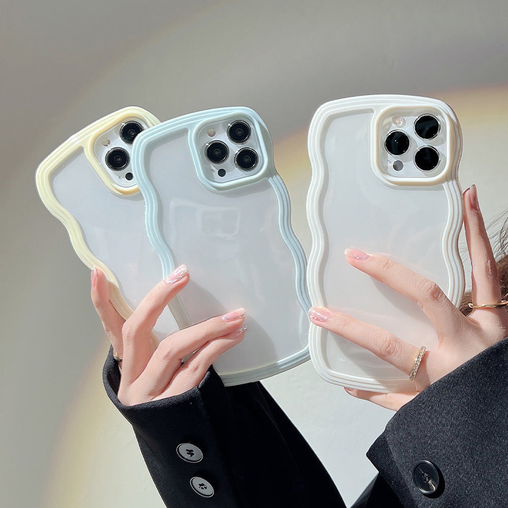Wavy Edge TPU iPhone Case – Soft Protective Cover for iPhone 11–13 Series