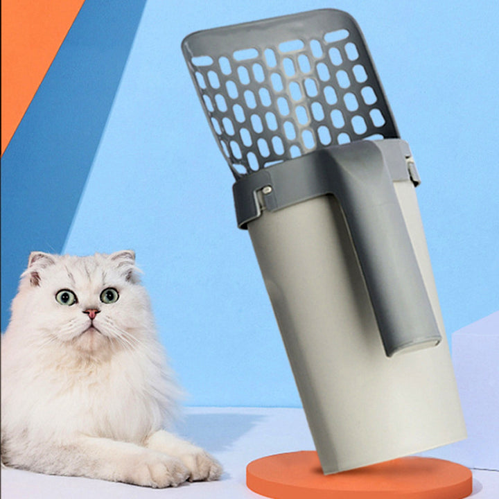 Integrated Cat Litter Scoop with Waste Bag Holder – Hygienic All-in-One Cleaning Tool – grooming kit