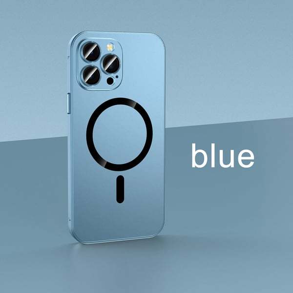 Magnetic Anti-Drop iPhone Case – Alloy + PC Snap Lock Full Protection Cover