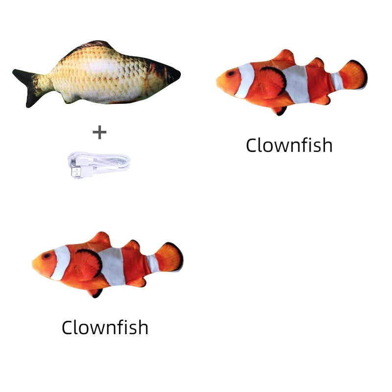 USB Flopping Fish Cat Toy – Rechargeable, Realistic & Safe for Solo Play