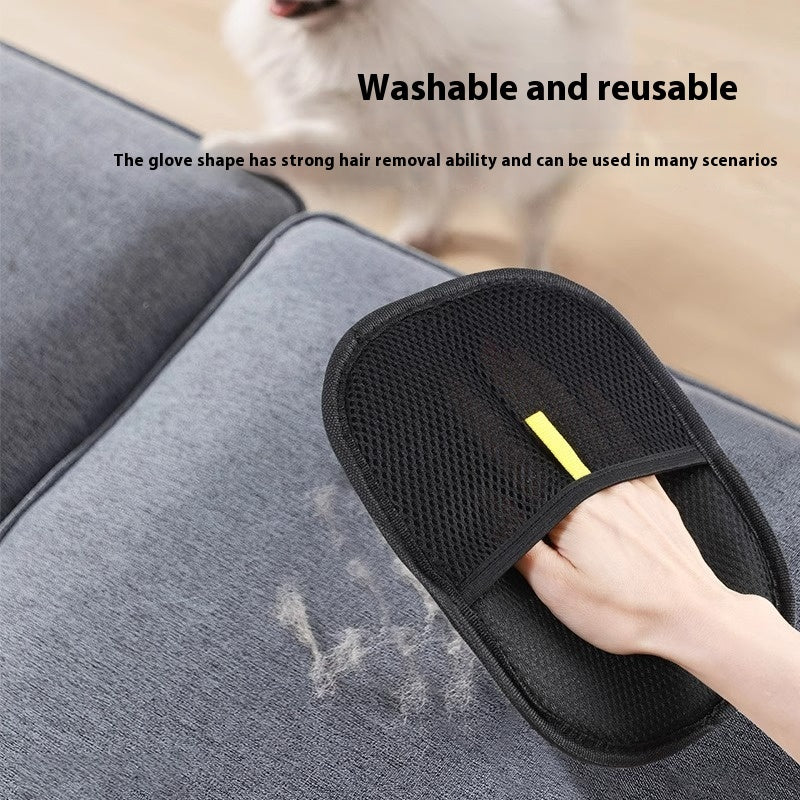 Dual-Sided Pet Grooming Glove – Mess-Free Deshedding for Cats & Dogs