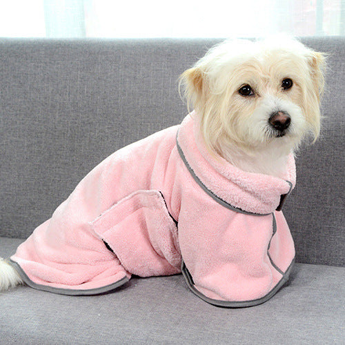 Full-Body Pet Bathrobe Towel – Super Absorbent Drying Coat & Pajamas for Dogs & Cats