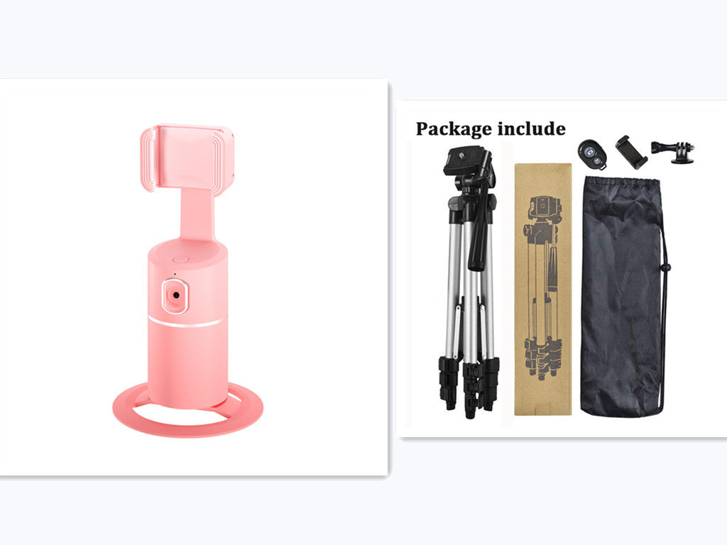 AI Face Tracking Phone Mount – 360° Auto-Tracking Stand for Live Streaming & Vlogging