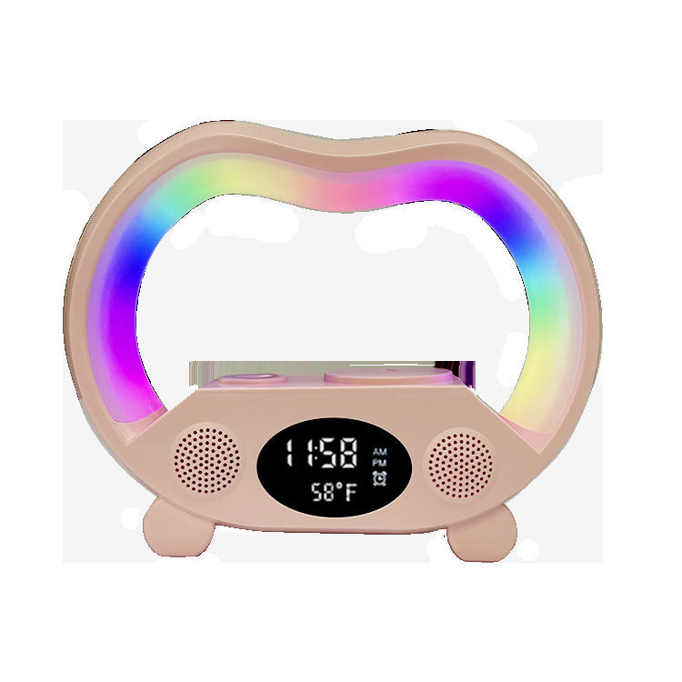6-in-1 Smart LED Table Lamp – Wireless Charger, Bluetooth Speaker, Clock & More – power-bank
