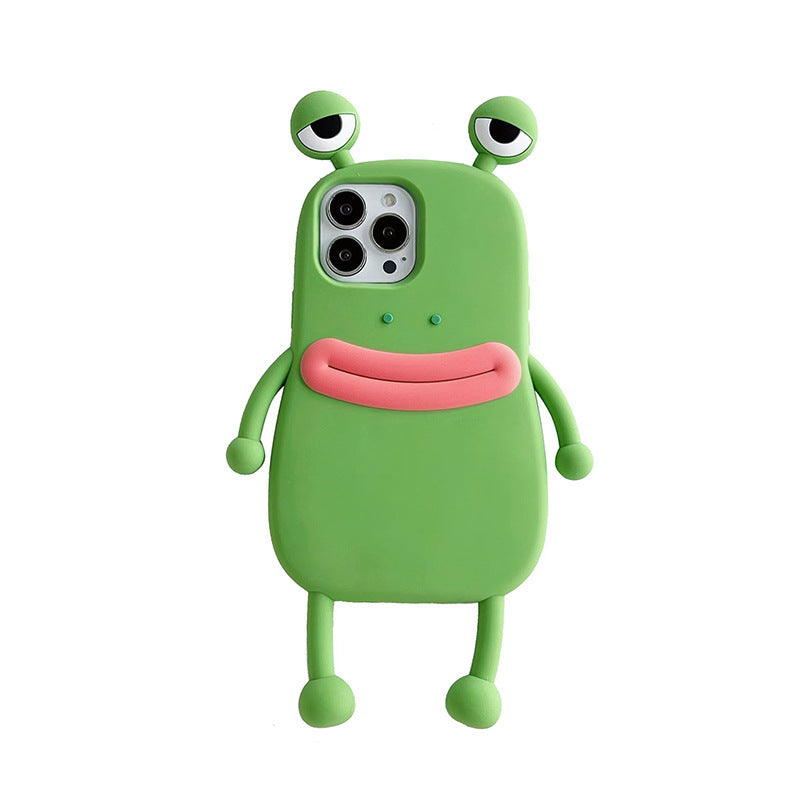 3D Cartoon Frog iPhone 12 / 12 Pro Case – Kawaii Shockproof Silicone Cover – phone-case