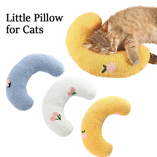 Plush Pet Calming Pillow – Half Donut Bed for Small Dogs & Cats (Up to 10 lbs) – grooming kit