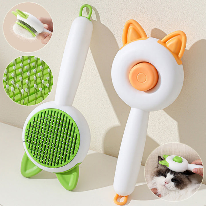 Pet Hair Removal Massage Comb – 2-in-1 Deshedding & Grooming Brush for Cats – grooming kit