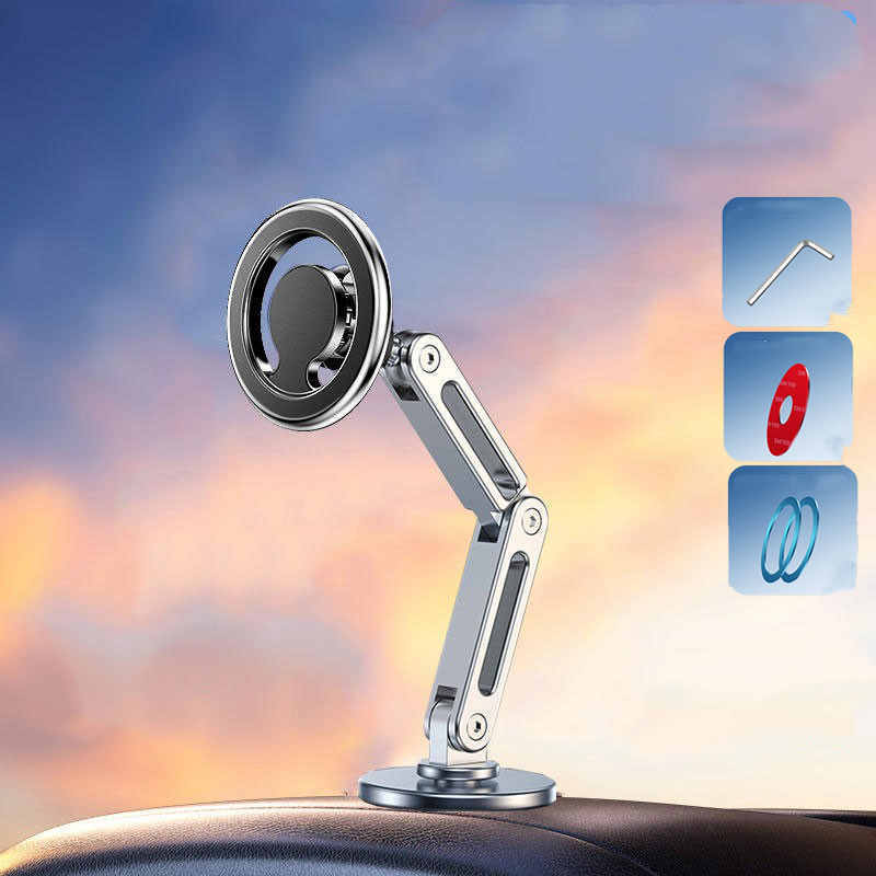 Magnetic Alloy Dashboard Phone Mount – Universal Car Holder with Strong Grip & Sleek Design