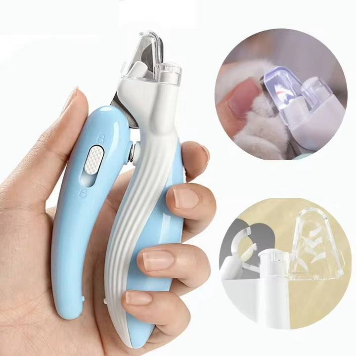 LED Pet Nail Clippers – Safe Nail Trimmer with Quick Sensor for Cats, Dogs & Rabbits – grooming kit
