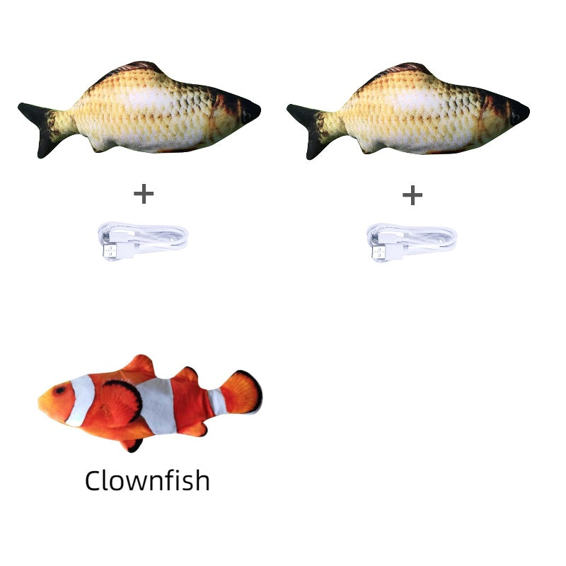 USB Flopping Fish Cat Toy – Rechargeable, Realistic & Safe for Solo Play