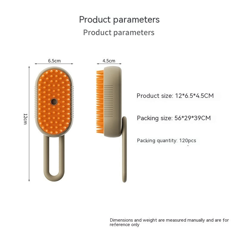 3-in-1 Electric Steam Pet Brush – Anti-Static Grooming Tool for Dogs & Cats – grooming kit