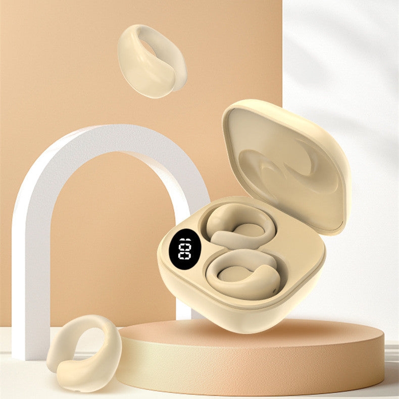 Bluetooth 5.3 LED Ear Clip Wireless Earbuds