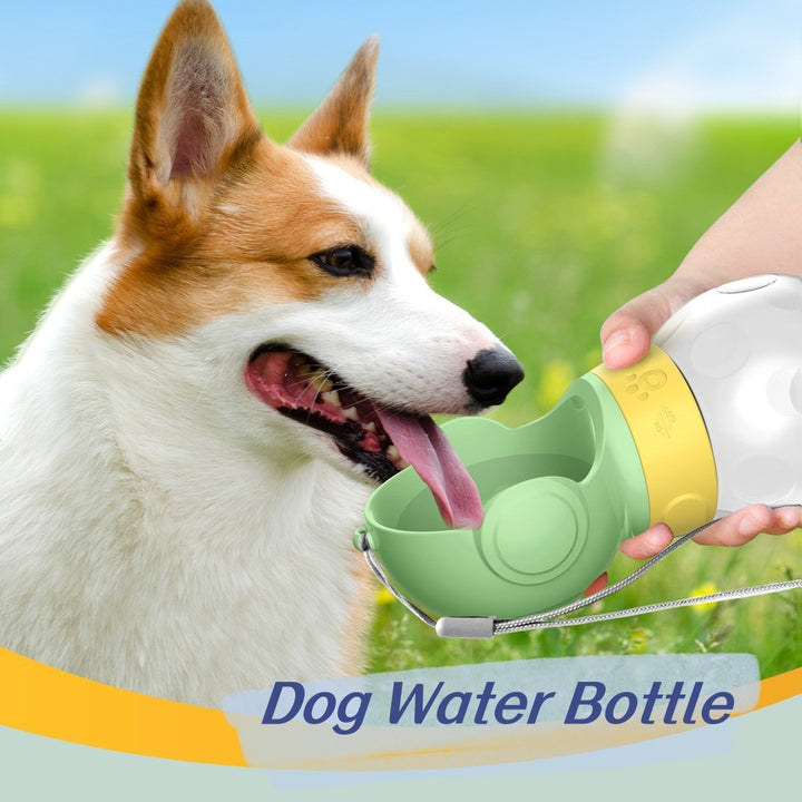 2-in-1 Portable Pet Water Bottle & Food Container – 380ml Travel Kettle – grooming kit