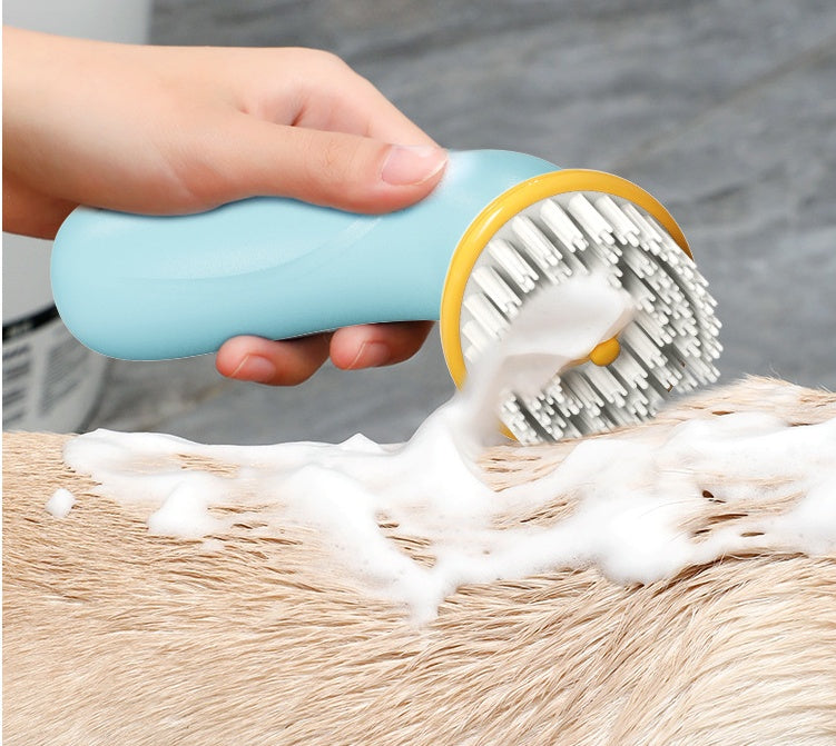 Pet Bath Massage Brush for Dogs & Cats – Soft TPR Grooming Tool for Shedding & Bathing