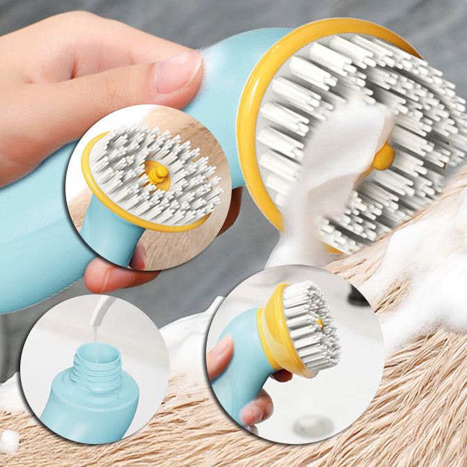 Pet Bath Massage Brush for Dogs & Cats – Soft TPR Grooming Tool for Shedding & Bathing – grooming kit