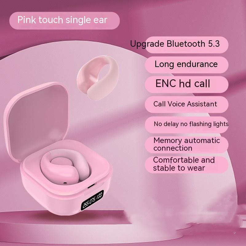 Bluetooth 5.3 LED Ear Clip Wireless Earbuds