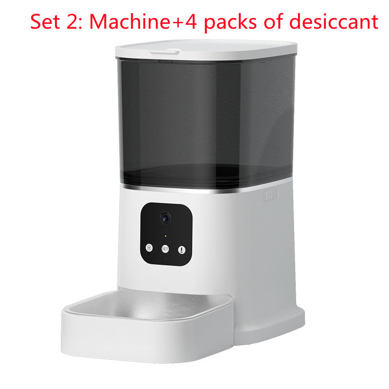 Smart WiFi Automatic Cat Feeder – 6L Capacity with App Control, Voice Feed & Video Options
