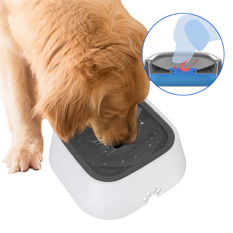 1.5L Floating Pet Water Bowl – No-Spill Slow Feeder for Cats & Dogs – grooming kit