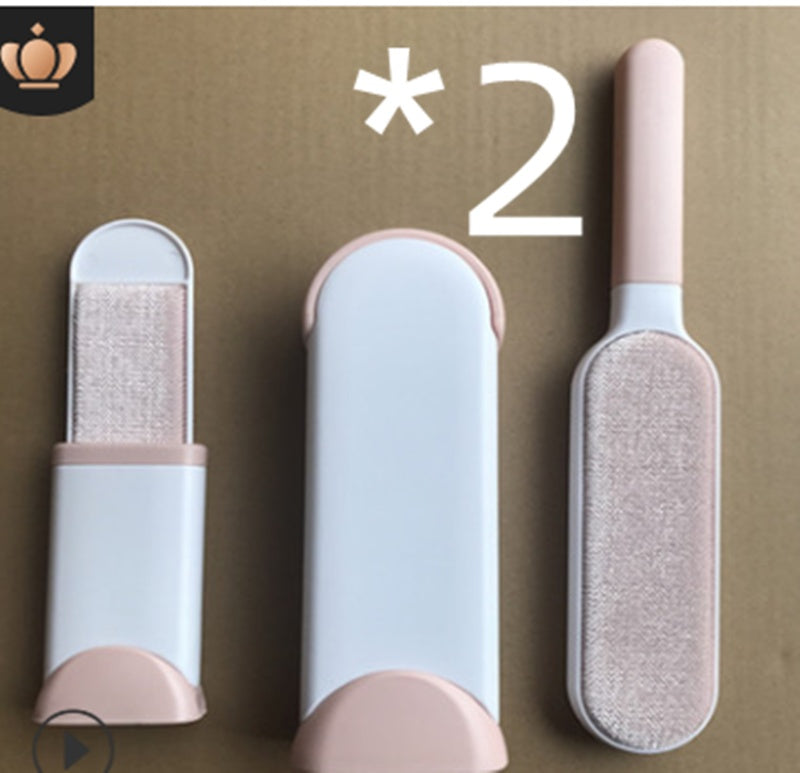 Reusable Pet Hair Remover – Double-Sided Lint Brush with Cleaning Base