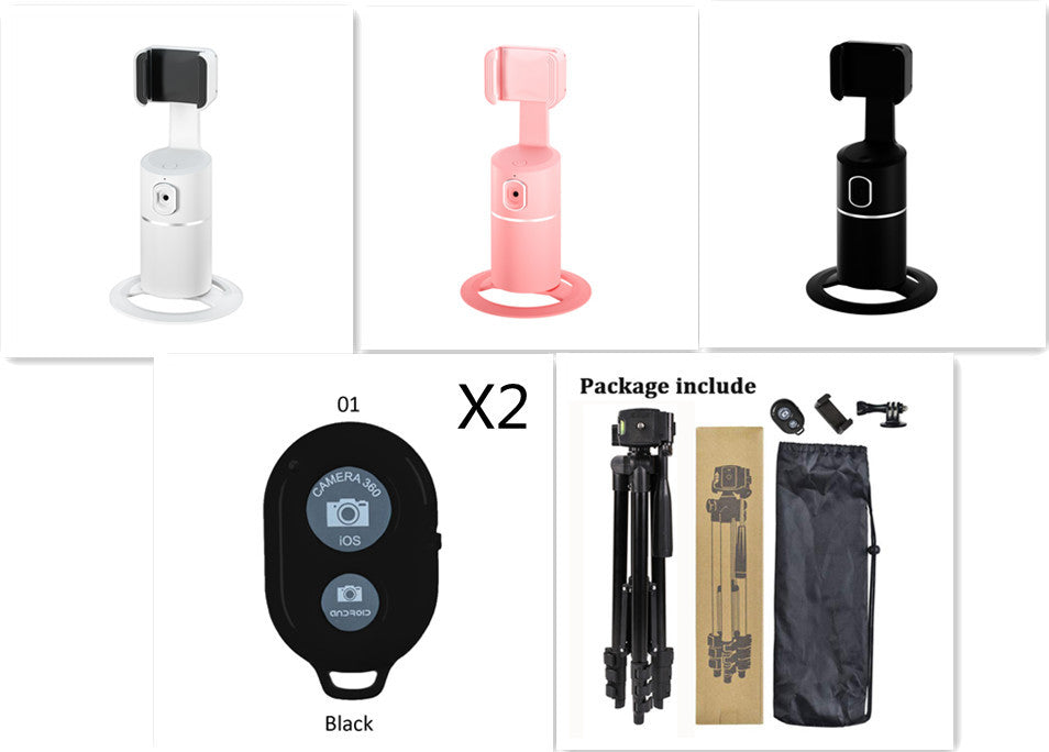AI Face Tracking Phone Mount – 360° Auto-Tracking Stand for Live Streaming & Vlogging