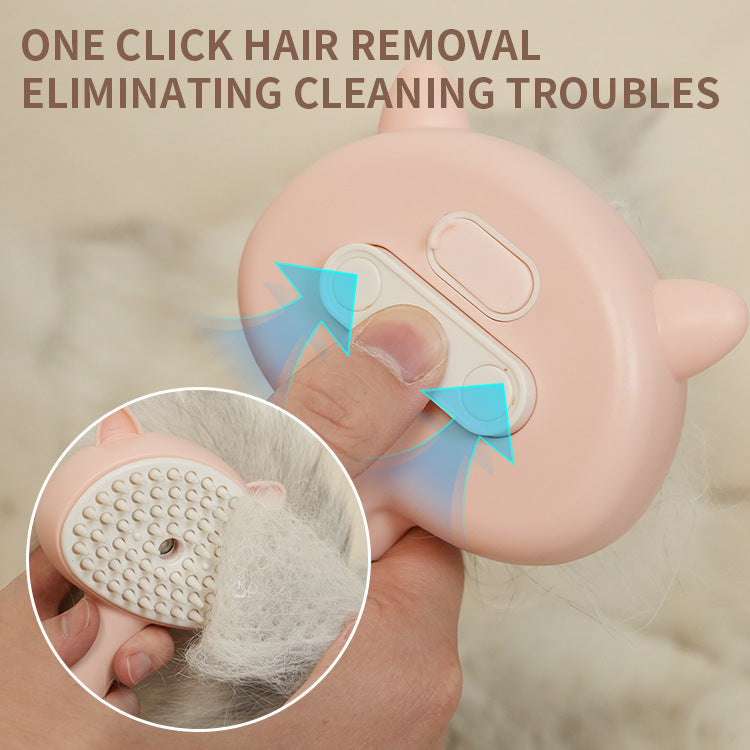 Steam Pet Grooming Brush – Rechargeable, Soothing Brush for Cats & Small Dogs