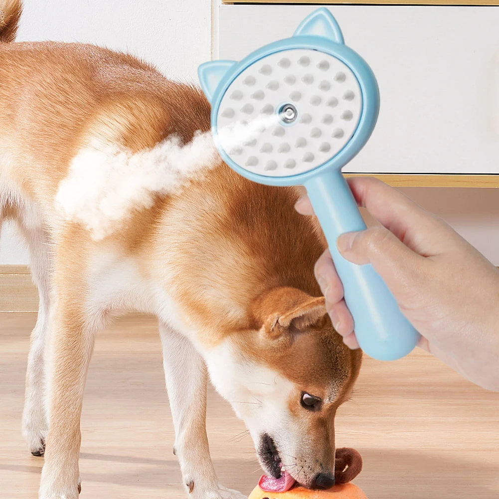 Steam Pet Grooming Brush – Rechargeable, Soothing Brush for Cats & Small Dogs