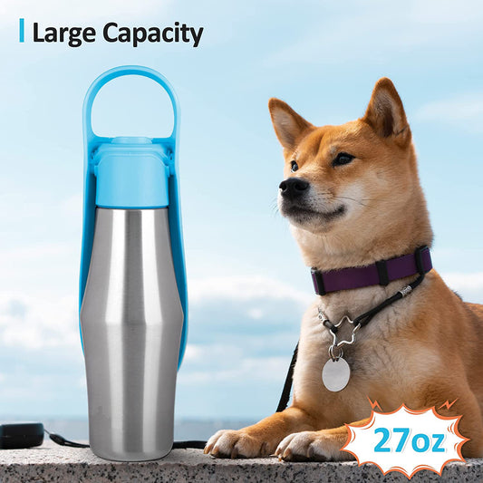 750ml Stainless Steel Pet Water Bottle – Leakproof & Recyclable Design for Dogs & Cats – grooming kit