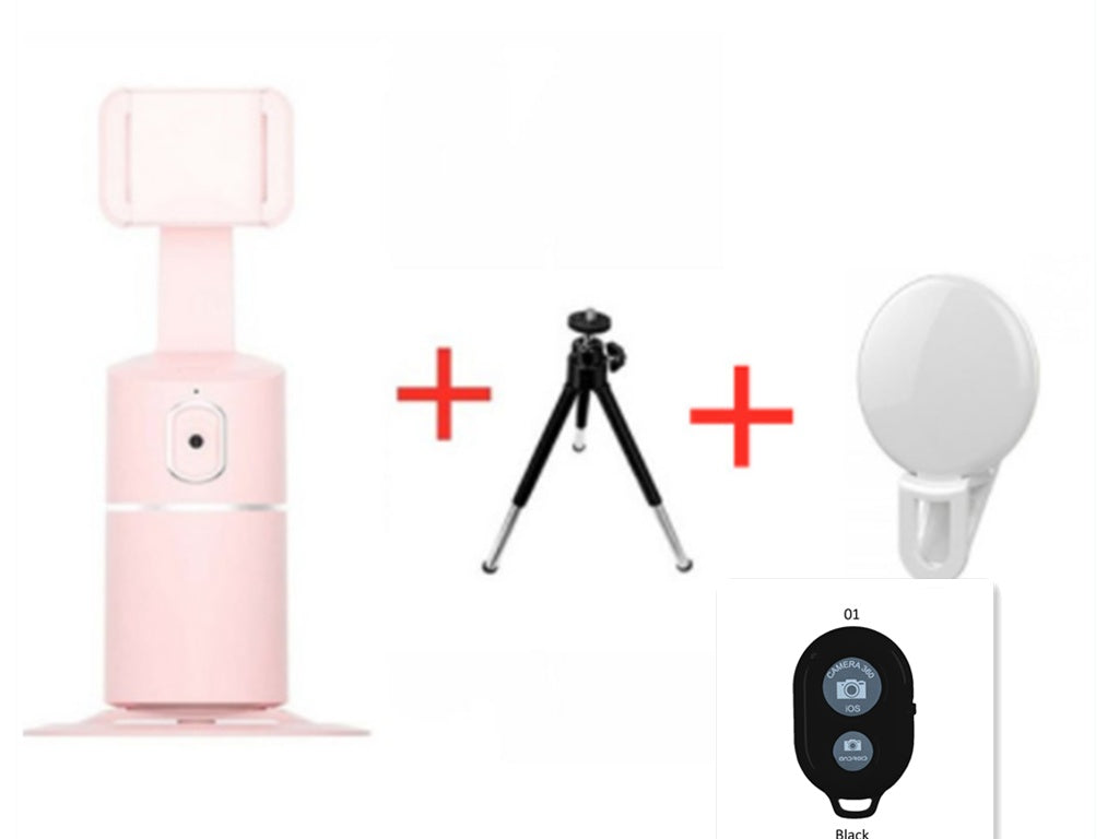 AI Face Tracking Phone Mount – 360° Auto-Tracking Stand for Live Streaming & Vlogging