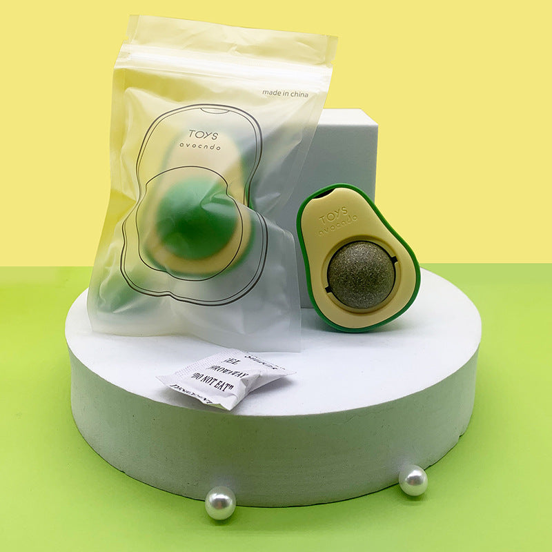 Avocado Catnip Ball Toy with Peppermint – Dental & Digestive Benefits