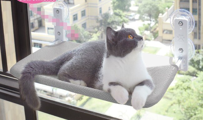 Plush Suction Cup Window Cat Perch – Cozy Window Hammock for Sun-Loving Cats