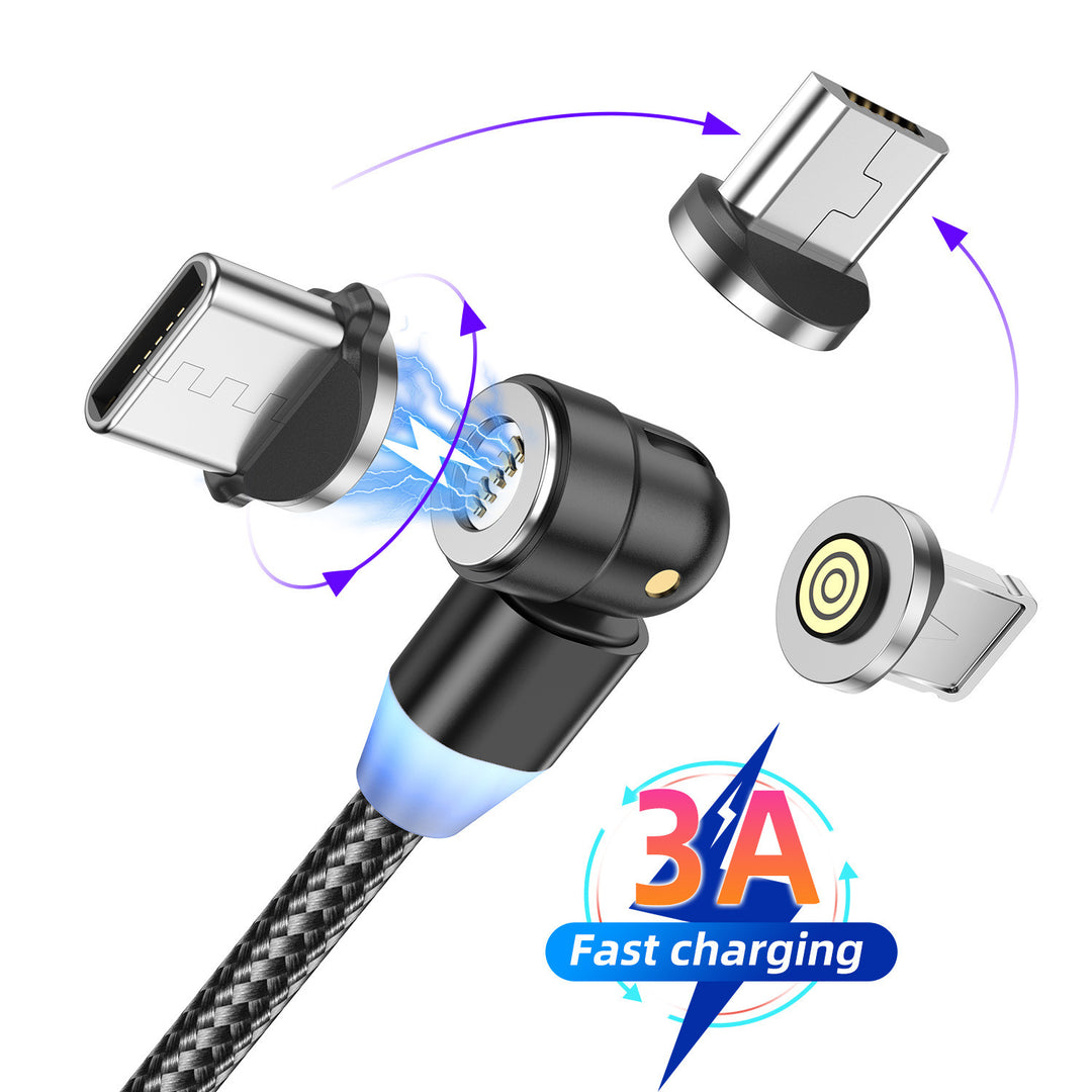 3-in-1 Fast Charging Cable – USB + Lightning + Type-C with 3A Quick Charge Support – car-accessory