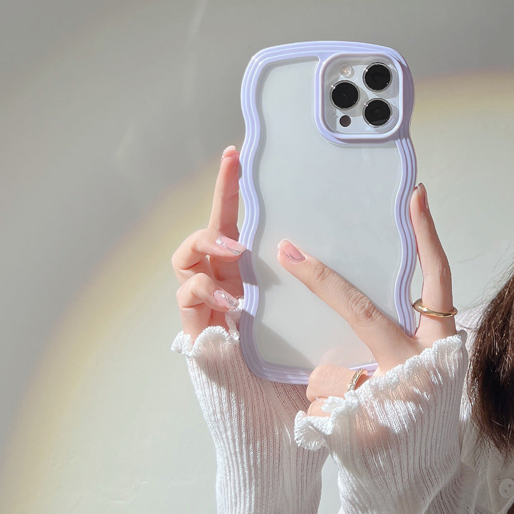 Wavy Edge TPU iPhone Case – Soft Protective Cover for iPhone 11–13 Series